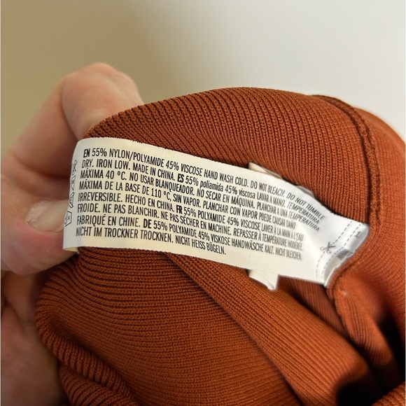 Endless Rose Midi Skirt Slip Hem Size M Bodycon pull on Stretch Fall Old Money - Picture 9 of 10